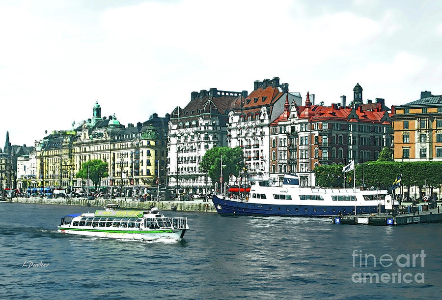 Architecture Photograph - Stockholm Water Scenic -1 by Linda Parker