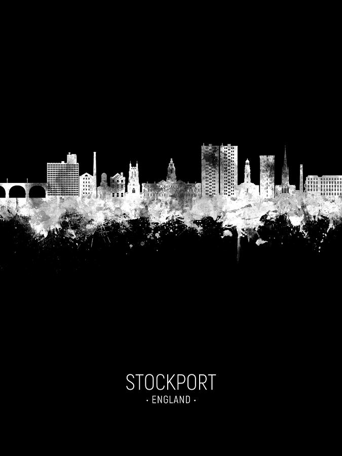 Stockport England Skyline #17 Digital Art by Michael Tompsett