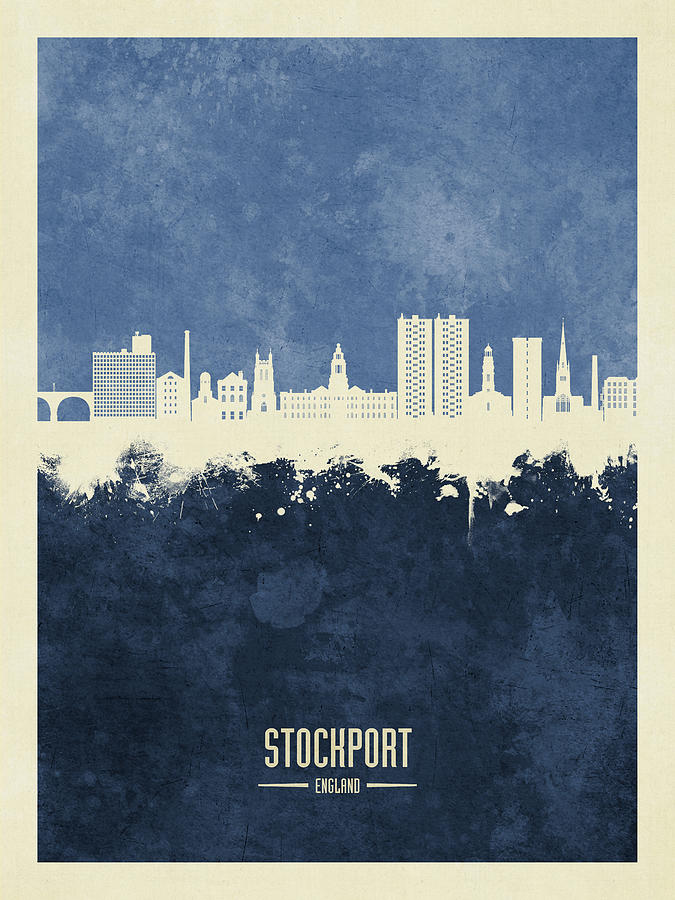 Stockport England Skyline #23 Digital Art by Michael Tompsett
