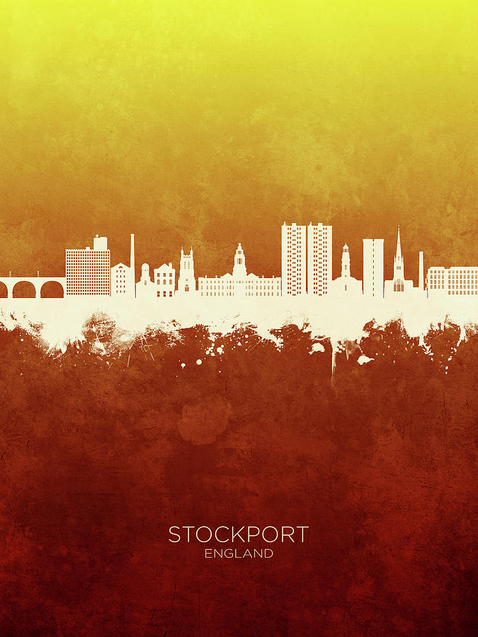 Stockport England Skyline #27 Digital Art by Michael Tompsett