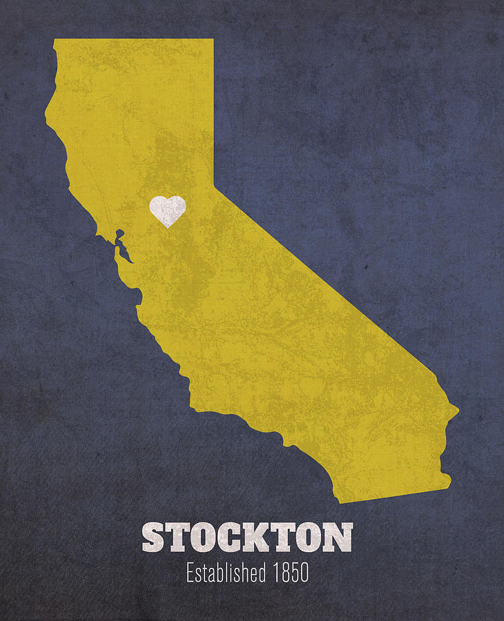 Stockton California City Map Founded 1850 California State University Color Palette Design Turnpike 