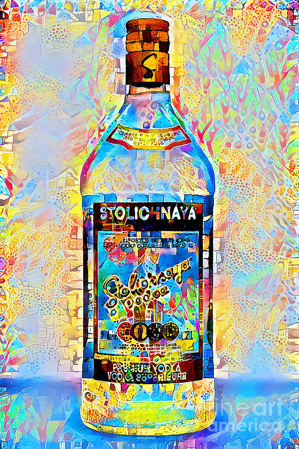 Stolichnaya Vodka in Contemporary Vibrant Happy Color Motif 20200503 Photograph by Wingsdomain Art and Photography