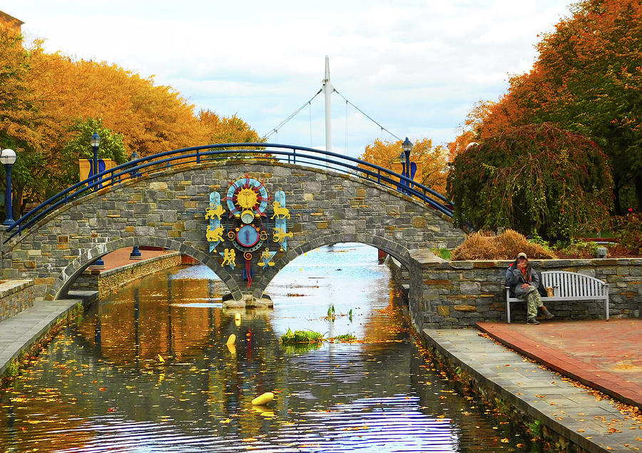 Stone Arch Bridge in Autumn Photograph by Emmy Marie Vickers