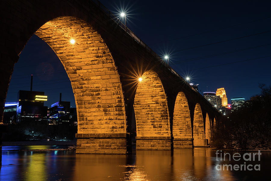 Stone Arch Bridge - Minneapolis Photograph by Jim Schmidt MN