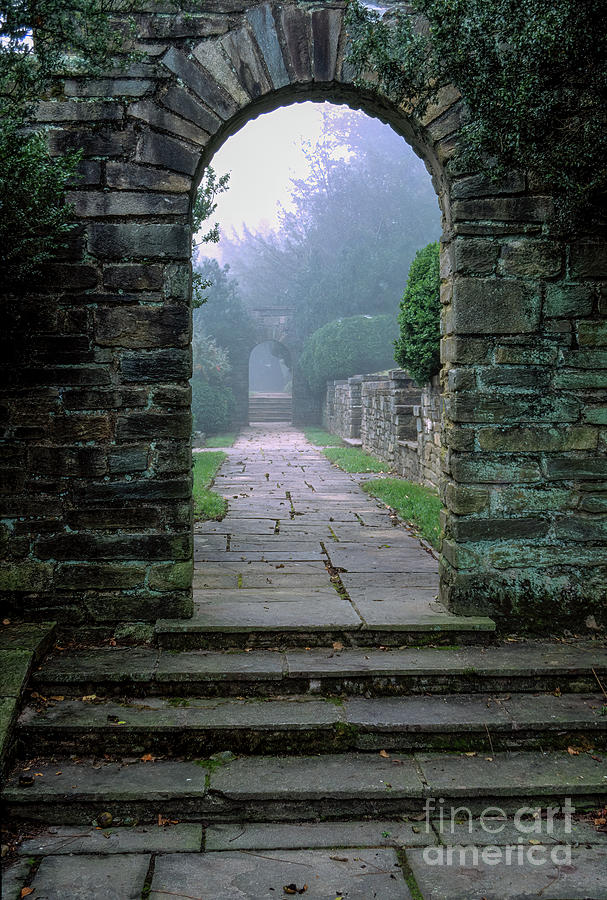 Stone Arch in the Fog Photograph by William Kuta