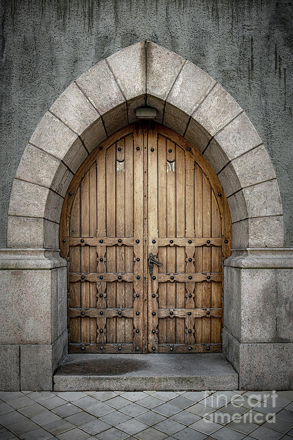 Stone Arch Wooden Doorway Photograph by Antony McAulay - Fine Art America