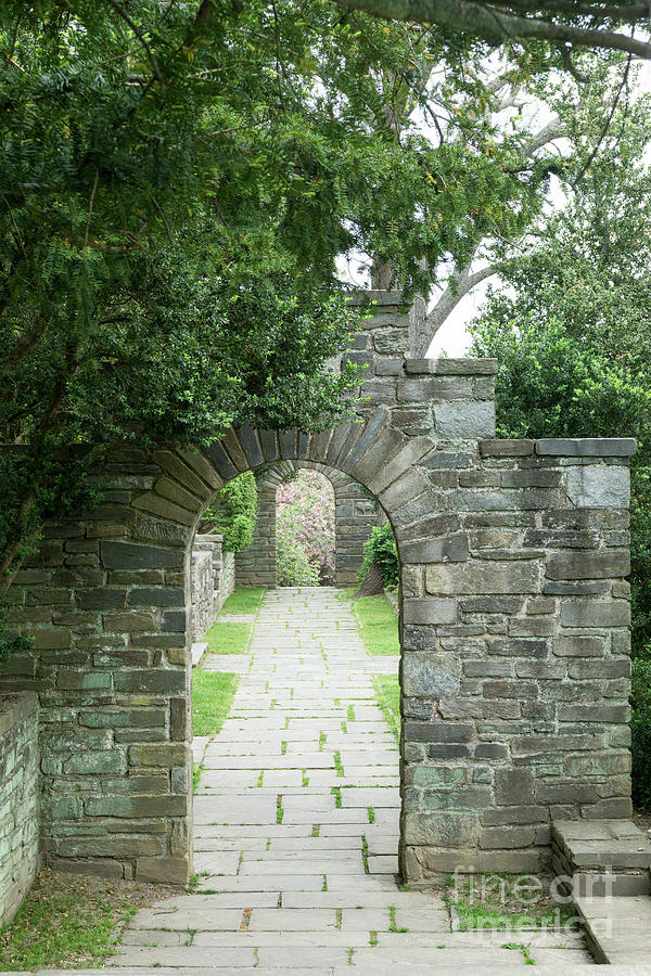 Stone arches and walkways grace the grounds of Glenview Mansion  Photograph by William Kuta