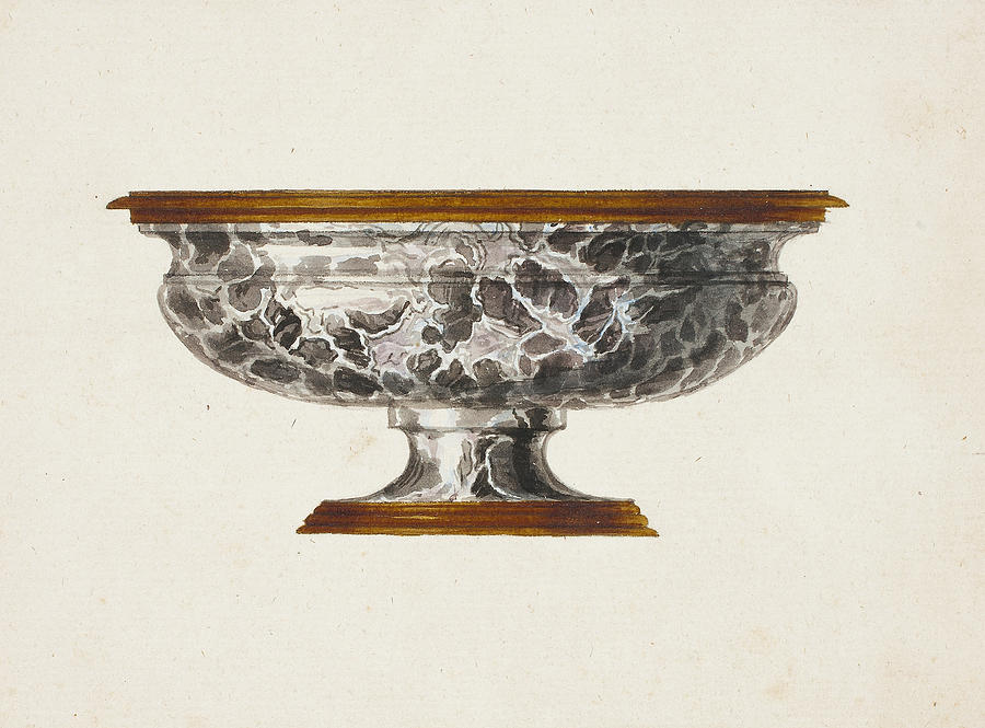 Stone Basin Drawing by Giuseppe Grisoni