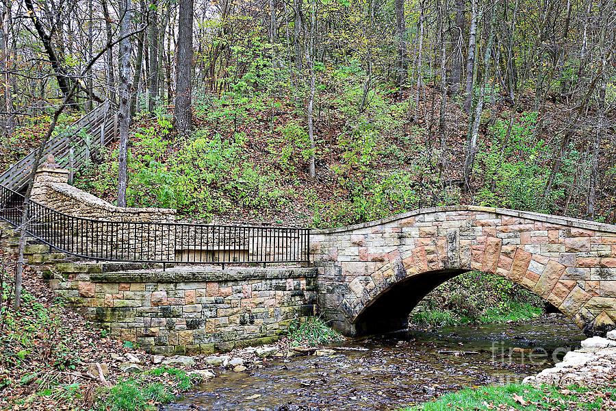 Stone Bridge and Stairs in Dunning's Spring Park Photograph by Martha