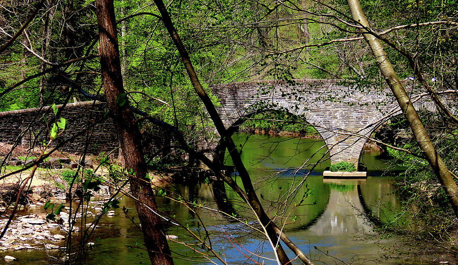 Stone Bridge at Wissahickon Park in Pennsylvania Photograph by Linda Stern