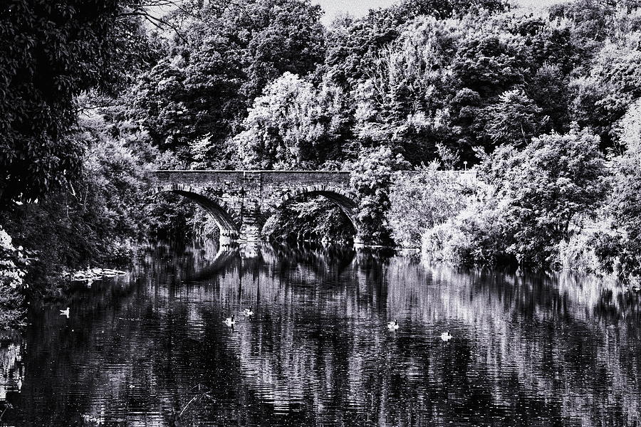 Stone Bridge Crossing Monochrome Photograph by Jeff Townsend