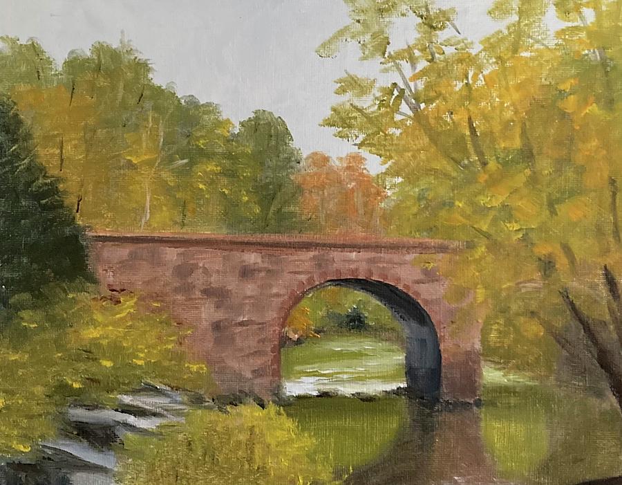 Stone Bridge Painting by Richard Ginnett