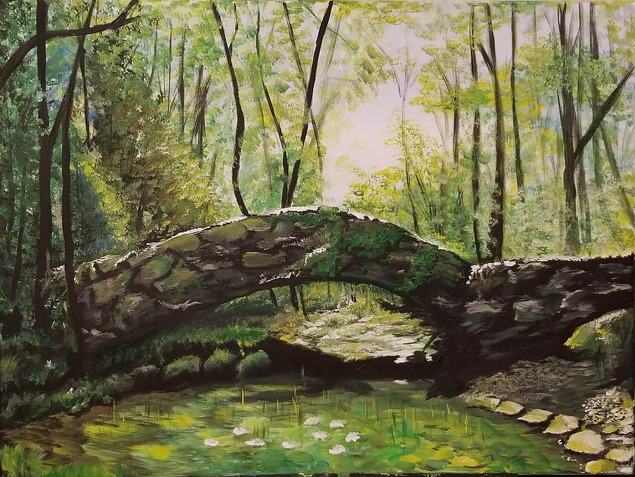 Stone Bridge Painting by Trish Grant - Fine Art America