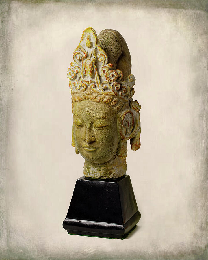 White Tara Bodhisattva  head Photograph by David Smith