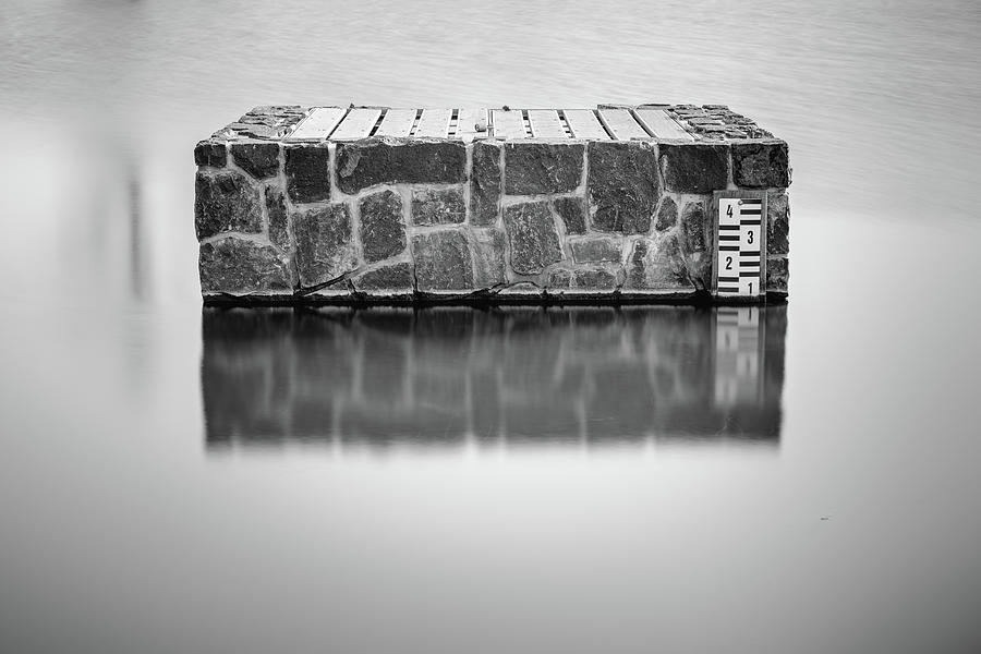 Stone cube in the water Photograph by Martin Vorel Minimalist Photography