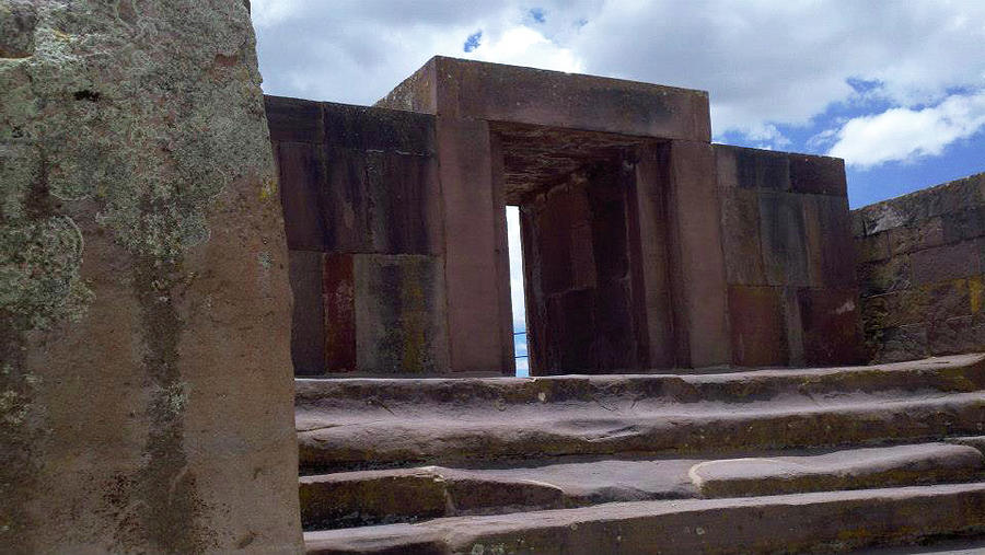 Stone Gate at Teohuanaco, Bolivia Photograph by Trevor Grassi