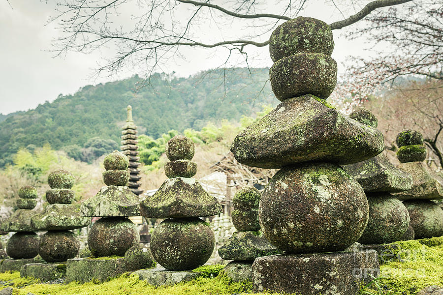 Tomb Stones Photograph - Stone Pagodas by Eva Lechner