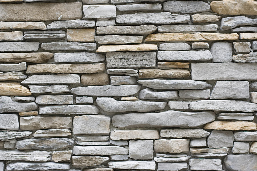 Stone Wall, Flat Stacked Background And Texture Photograph by Carterdayne