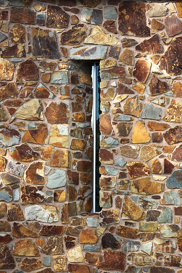 Stone Wall-Small Window Photograph by Joy Watson