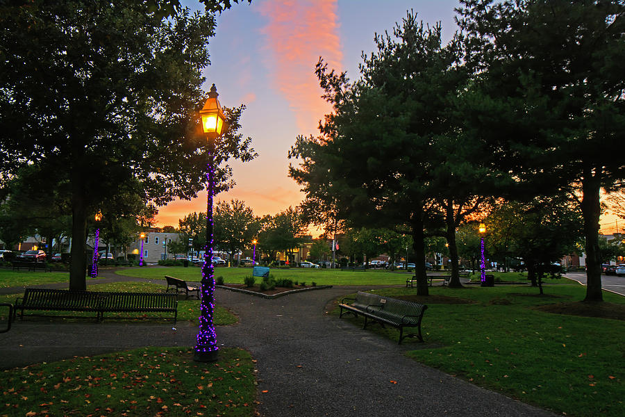 Stoneham MA Town Common at Sunset Photograph by Toby McGuire Stoneham MA Town Common at Sunset Photograph by Toby McGuire