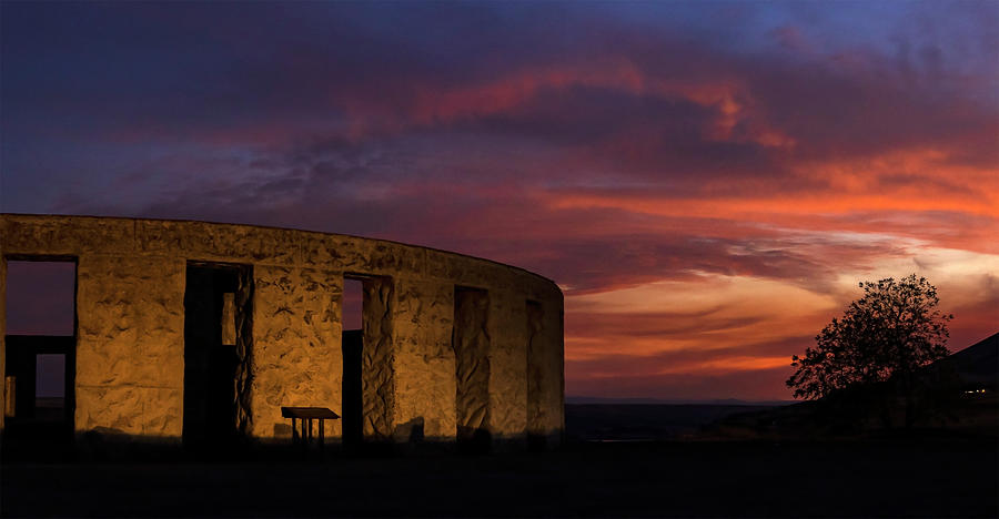 Stonehenge and Sunset Photograph by Angie Vogel