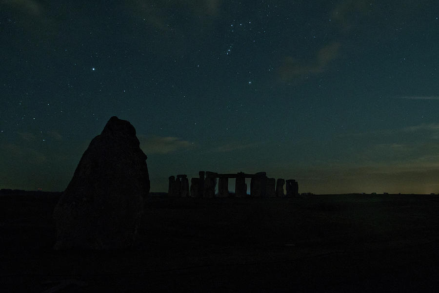 Stonehenge at night  Photograph by Richard Gibb