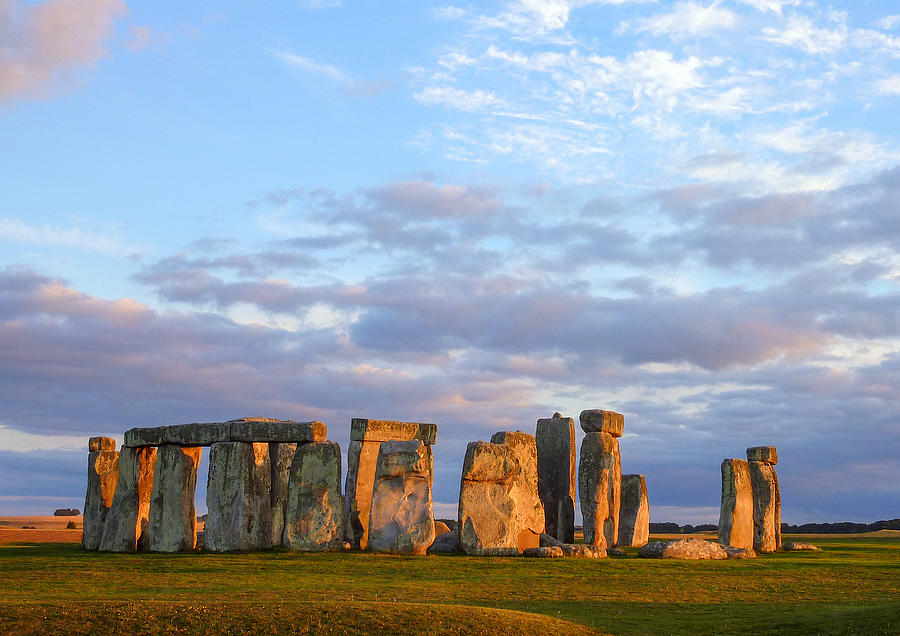 Stonehenge in the evening sun, England Photograph by Frans Sellies