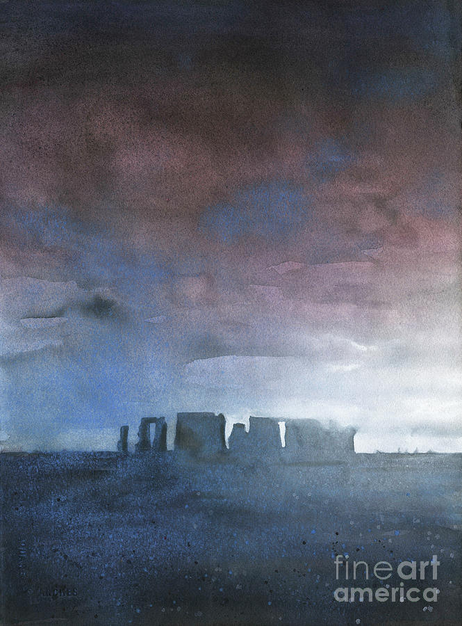 Stonehenge Sunset II Painting by Ryan Fox