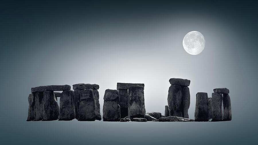 Stonehenge Under the Full Moon Photograph by John Wright Stonehenge Under the Full Moon Photograph by John Wright