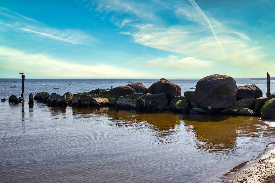 Stones In The Sea Latvia  Photograph by Aleksandrs Drozdovs