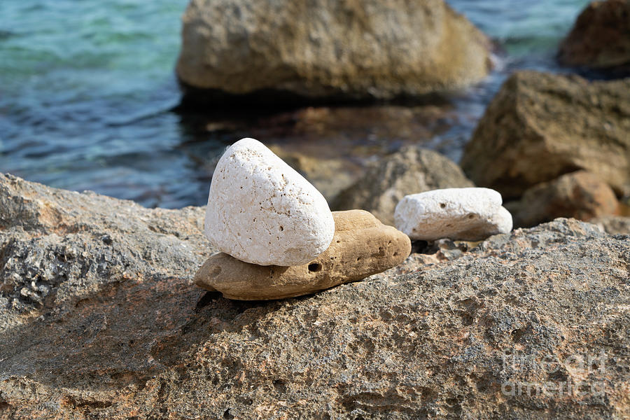 Stones on the Mediterranean coast Photograph by Adriana Mueller