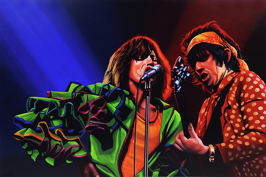 The Rolling Stones Painting - Stones Painting by Paul Meijering