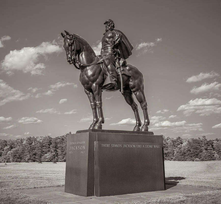 Stonewall Jackson Bull Run Statue Photograph by Scott McGuire