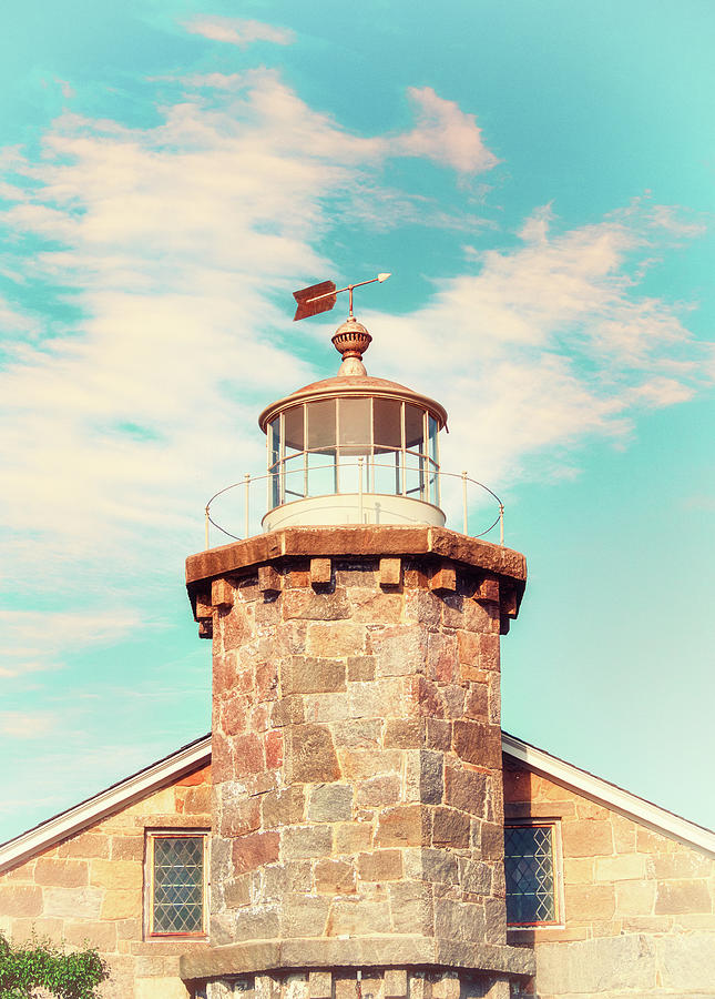 Stonington Lighthouse Vintage Photograph by Marianne Campolongo