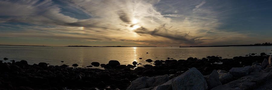 Stonington Point Wispy Pano Photograph by Kirkodd Photography Of New England