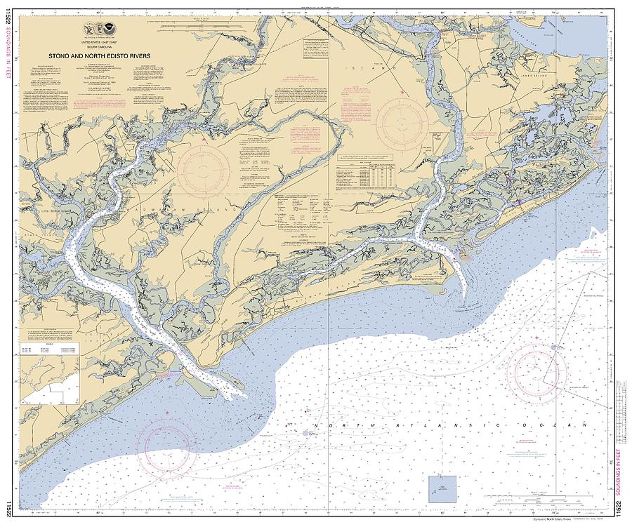 stono-and-north-edisto-rivers-noaa-chart-11522-digital-art-by-nautical