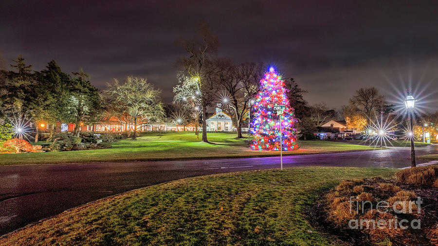 Stony Brook Village at Christmas Photograph by Sean Mills