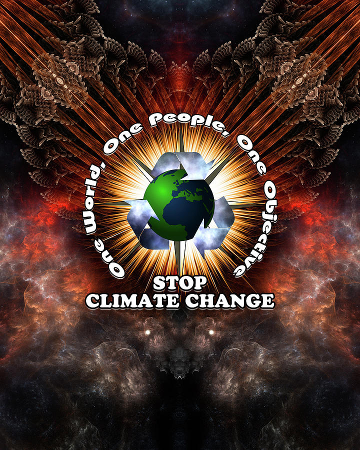Stop Climate Change Painting by Rolando Burbon