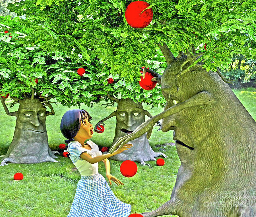 Tree Digital Art - Stop Picking My Apples by Two Hivelys