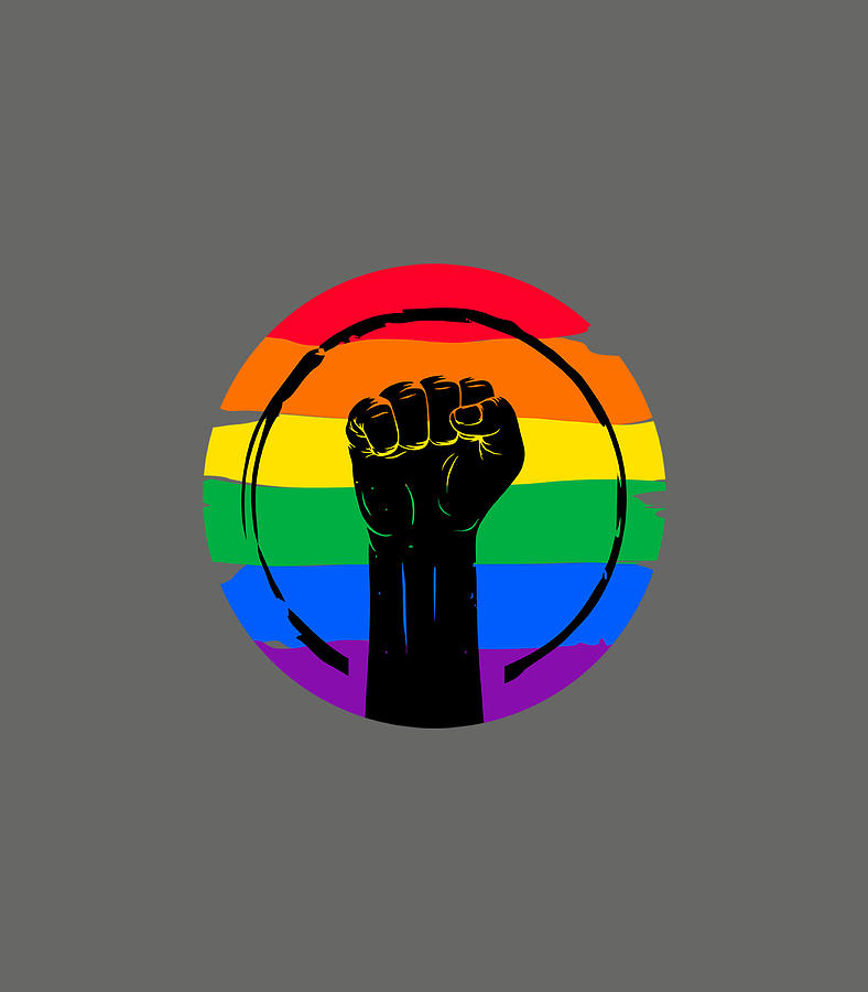 Stop Racism and LGBT Fist BLM Support the LGBTQ Community Digital Art ...