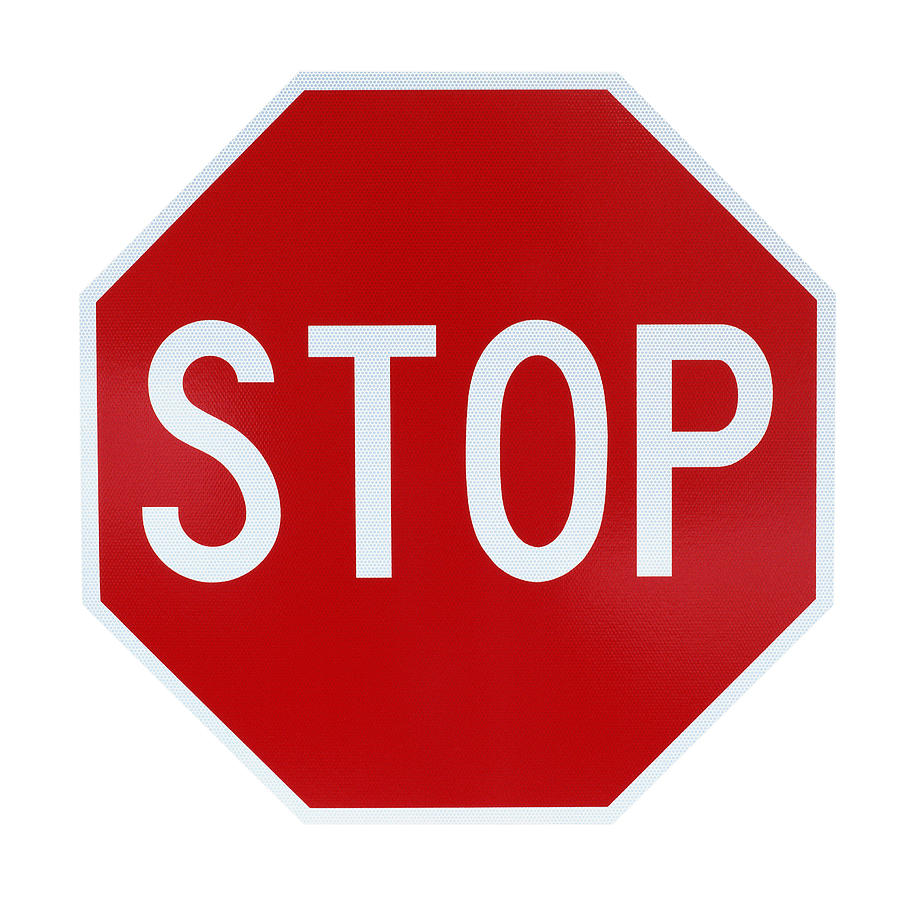 Stop sign, front view Photograph by Stockbyte