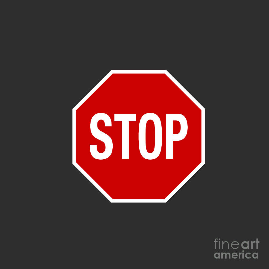Stop Sign Icon Digital Art