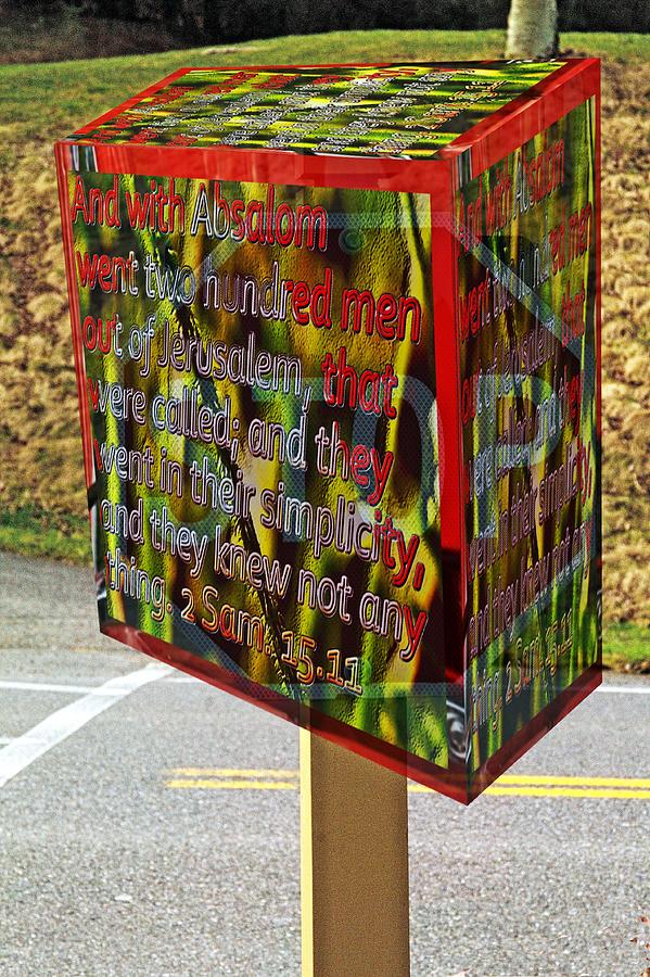 Stop sign with text as a box Digital Art by Karl Rose