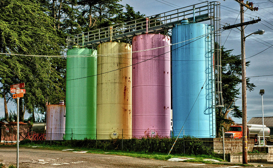 Storage Tanks in Northern California Photograph by Anthony M Davis