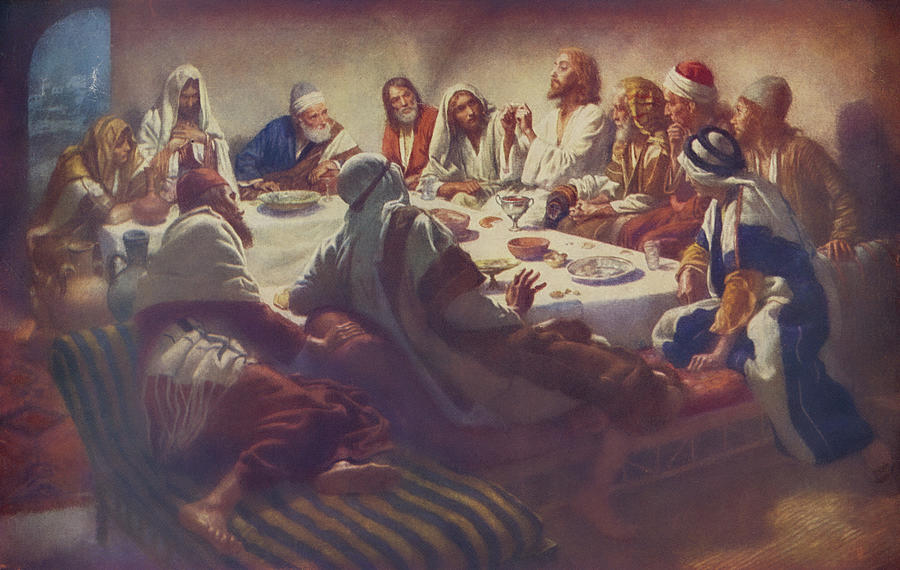 Jesus Christ Painting - The Last Supper by Harold Copping