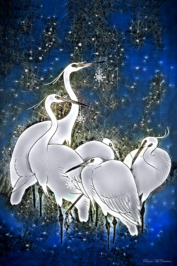 Storks Christmas Digital Art by Pennie McCracken