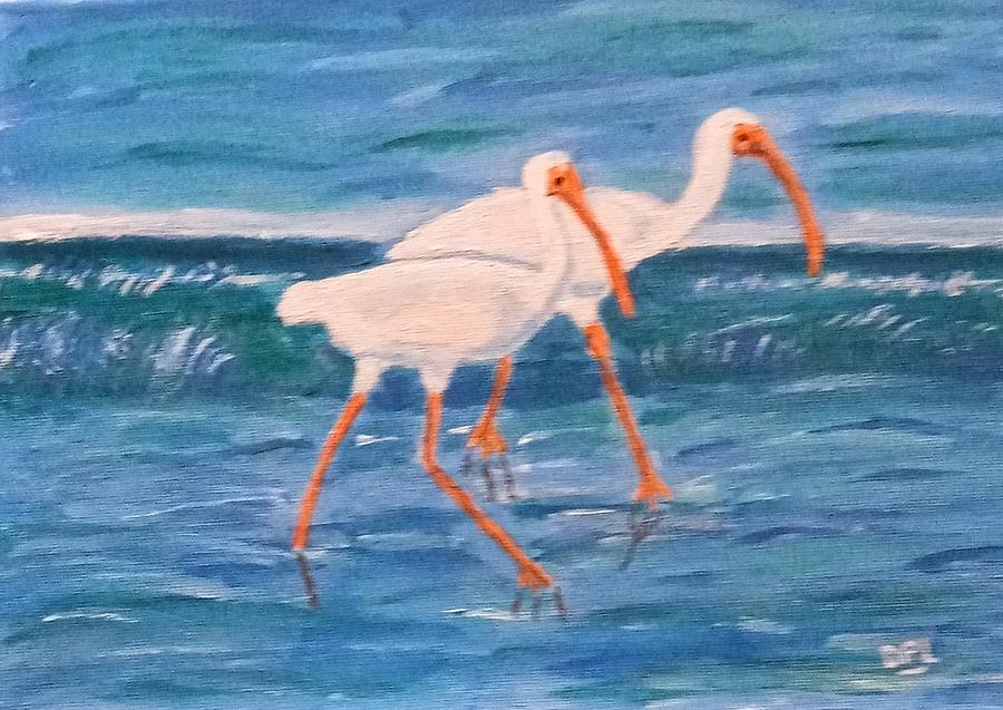 Storks Painting by David LeComte - Fine Art America