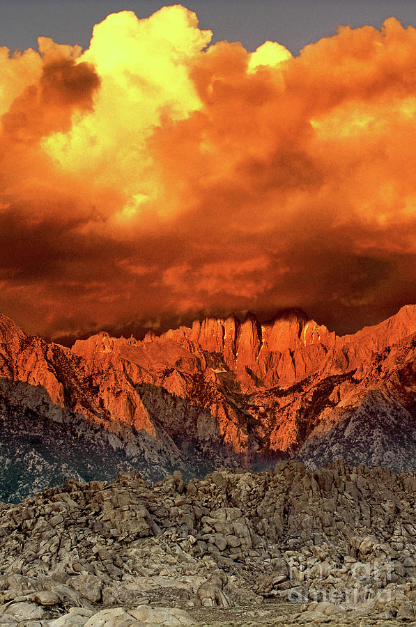 Storm At Dawn Alabama Hills Californialifornia Photograph by Dave Welling