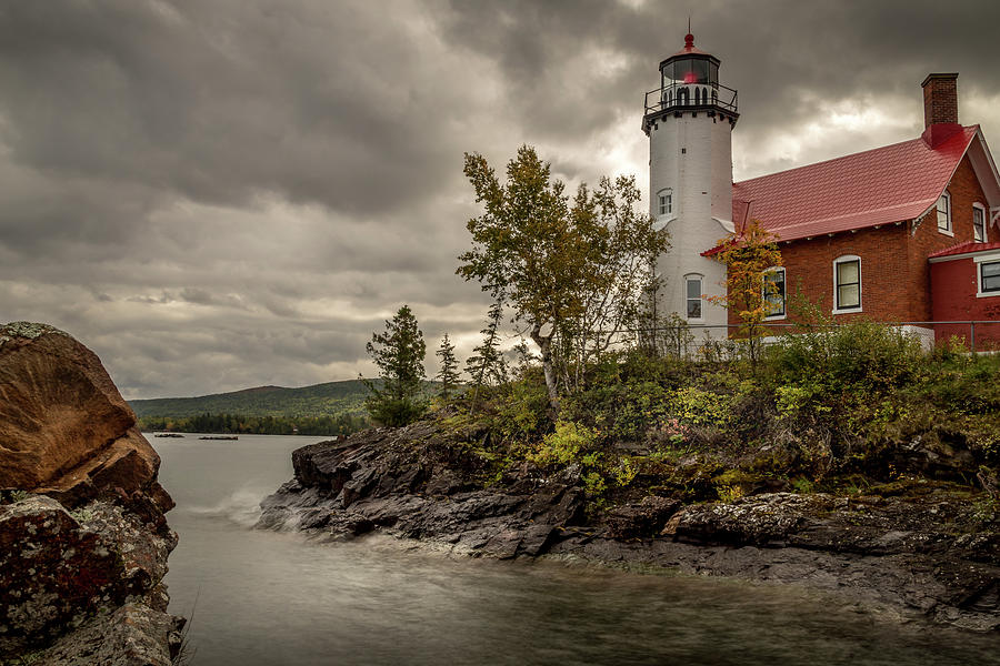 Fall Photograph - Storm at Eagle Harbor by Scott Thomas Images