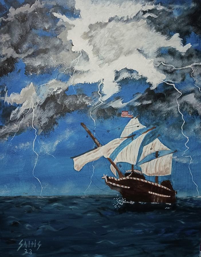 Storm at Sea Painting by Jim Saltis